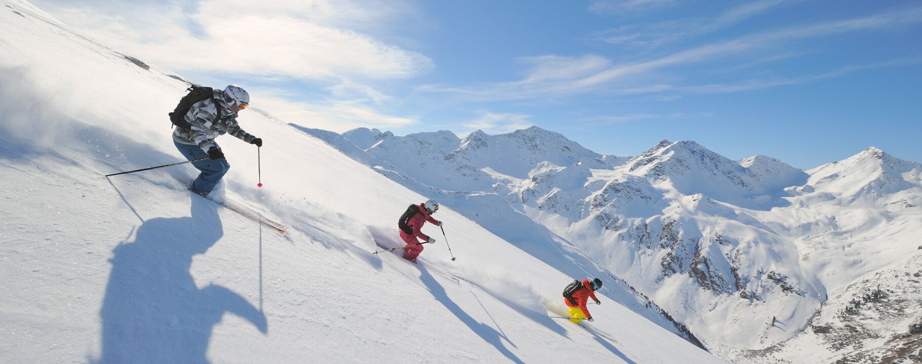 Skifahren in Serfaus-Fiss-Ladis in Tirol bei tollen Wetterbedingungen in Österreich | © Sepp Mallaun