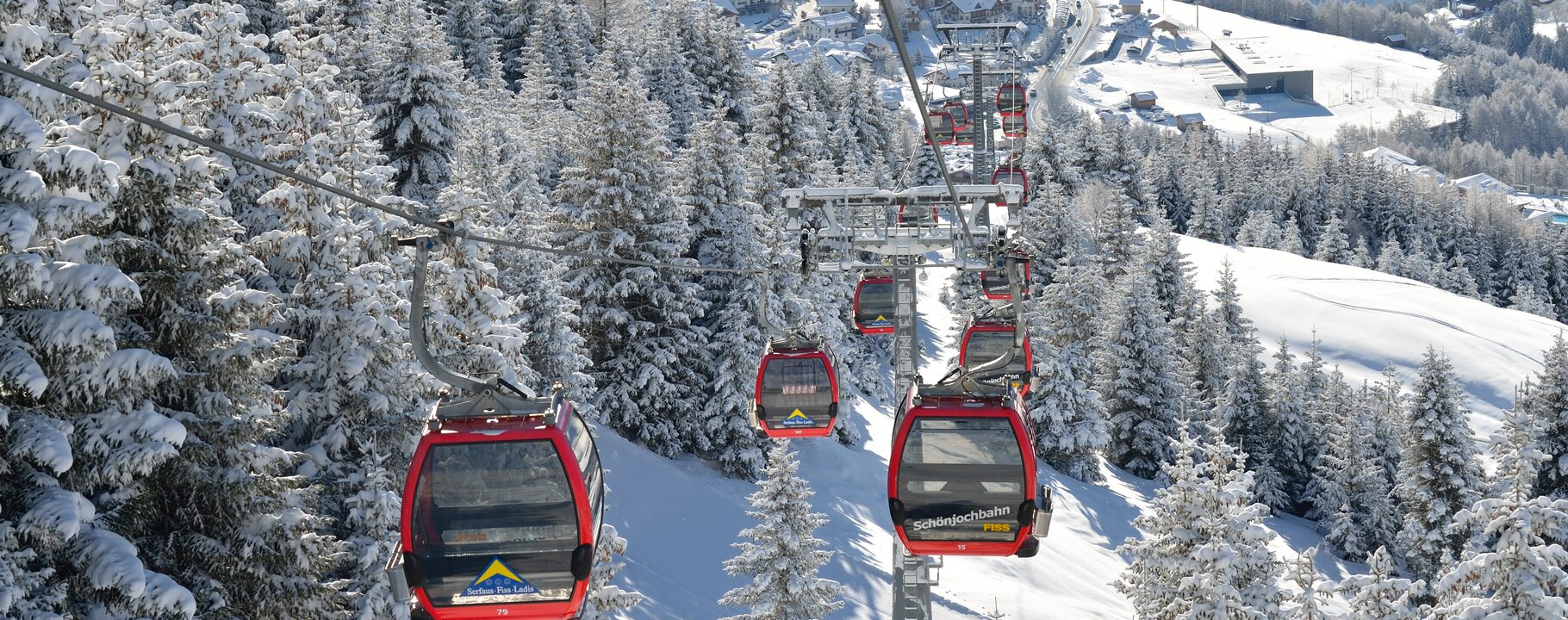 cable cars of Schönjochbahn in Serfaus-Fiss-Ladis
