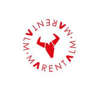 The Marentalm logo, red with a stylized antler design.