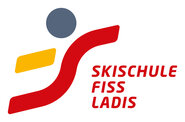 Logo of Ski School Fiss Ladis featuring a stylized figure and text.