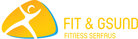 Logo von Fit &amp; Gesund Fitness Serfaus zeigt aktive Silhouette.