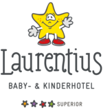 Logo of Laurentius Baby &amp; Kinderhotel featuring a cheerful star.