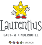 Logo des Laurentius Baby- &amp; Kinderhotels mit lustigem Stern.