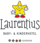 Logo of Laurentius Baby &amp; Kinderhotel featuring a cheerful star.