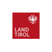 Logo von Land Tirol, rot mit weißem Wappen.