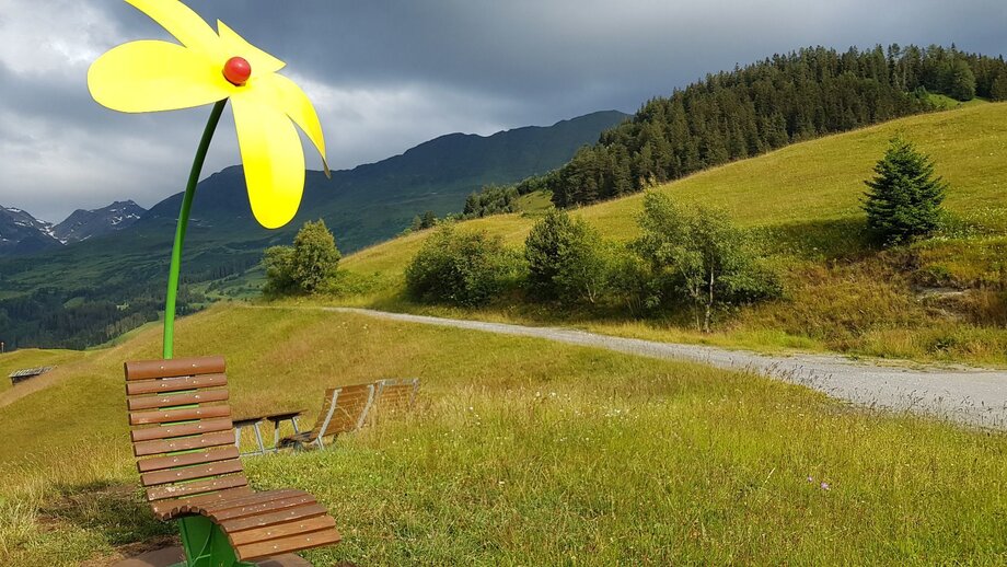 Ruhebank auf der Bifang Tour | © © Serfaus-Fiss-Ladis Marketing GmbH