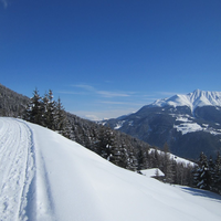 Winterwanderung mit Blick auf die Berge | © © Serfaus-Fiss-Ladis Marketing GmbH
