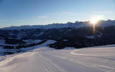 Blick vom Start der Trujeabfahrt im Skigebiet Serfaus-Fiss-Ladis in Tirol | © Serfaus-Fiss-Ladis