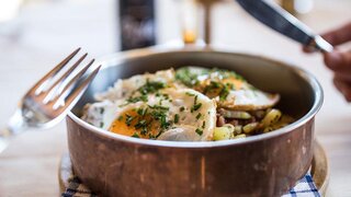 Bratkartoffel mit Spiegelei