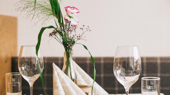 Festively laid table
