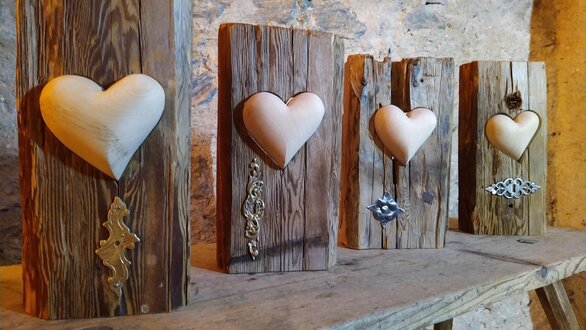 Wood hearts
