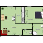 Bild von Appartment 6 - 48 m² /1 Schlafraum/Dusche, WC