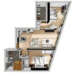 Bild von RLX 03 Apartment mit 2 Schlafzimmern